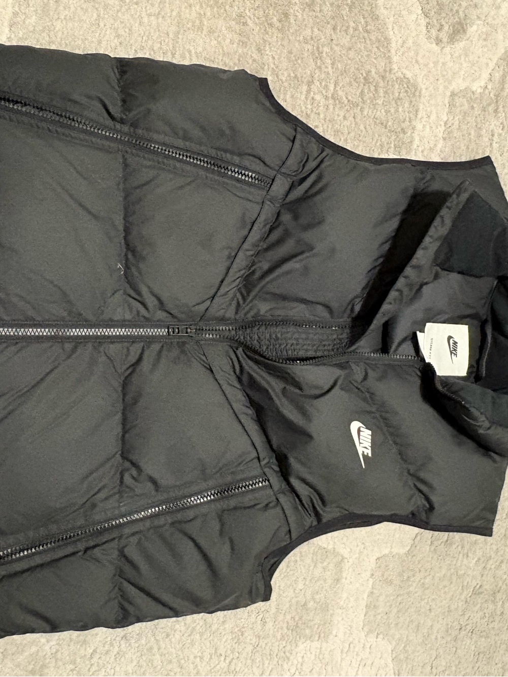 Nike Black Jacket with White Logo Patch
